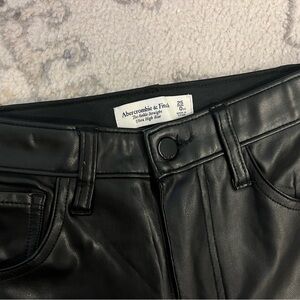 Abercrombie & Fitch Black Faux Leather Pants